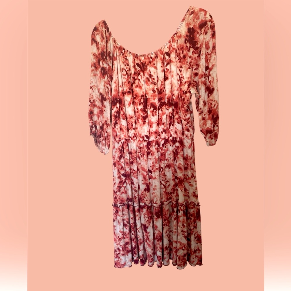 Red Tie-Dye Women's Dress